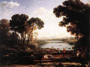 Claude Lorrain Landscape with Dancing Figures (The Mill) vg oil painting picture wholesale